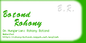 botond rohony business card